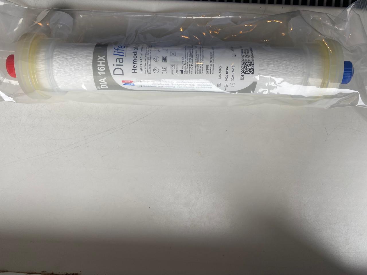 DIALIFE DIA 16HX Високопоточний діалізатор площею 1,6 м² ( m²), R.Sterile